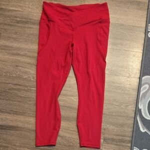 Red Fabletics Pure-Luxe Womens Leggings